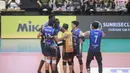 <p>Selebrasi para pemain Jakarta Bhayangkara Presisi setelah mencetak angka saat menghadapi Jakarta STIN BIN pada laga putaran kedua babak final four PLN Mobile Proliga 2024 di GOR Jatidiri, Semarang, Jawa Tengah, Minggu (14/7/2024). Jakarta Bhayangkara Presisi menang 3-0 (25-18, 25-12, 25-20). (Dok. PBVSI)</p>