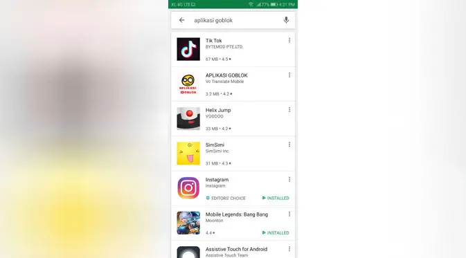 Aplikasi TikTok di Google Play Store. (Doc: Google Play Store)