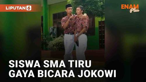 Mirip Banget, Siswa SMA Tiru Gaya Bicara Jokowi