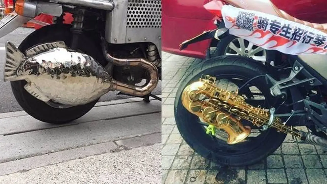 Punya Desain Absurd, Ini 7 Potret Modifikasi Knalpot Motor yang Nyeleneh