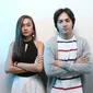 Pemain film Surat Cinta Untuk Starla, Jefri Nichol dan Caitlin Halderman. (Liputan6.com/Fatkhur Rozaq)