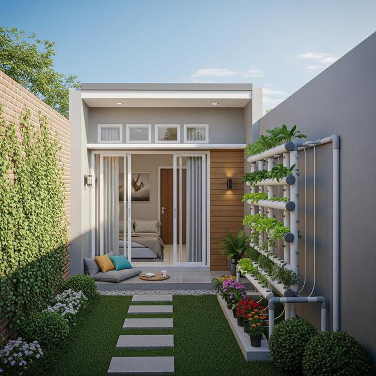 9 Model Rumah Mungil tapi Punya Halaman Belakang untuk Hidroponik, Mini tapi Maksimal