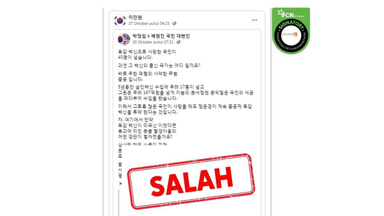 Cek Fakta vaksin flu