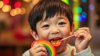 5 Cara Cegah Karang Gigi Anak, Salah Satunya Batasi Makanan Manis. Foto dibuat oleh AI.