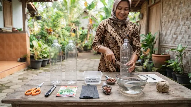 Cara Menanam Pakcoy di Botol Bekas Sambil Memelihara Ikan
