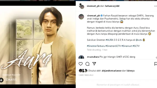 Sinetron Aura tayang mulai Senin, 19 Desember 2022 di SCTV (Foto: Instagram @sinemart_ph)