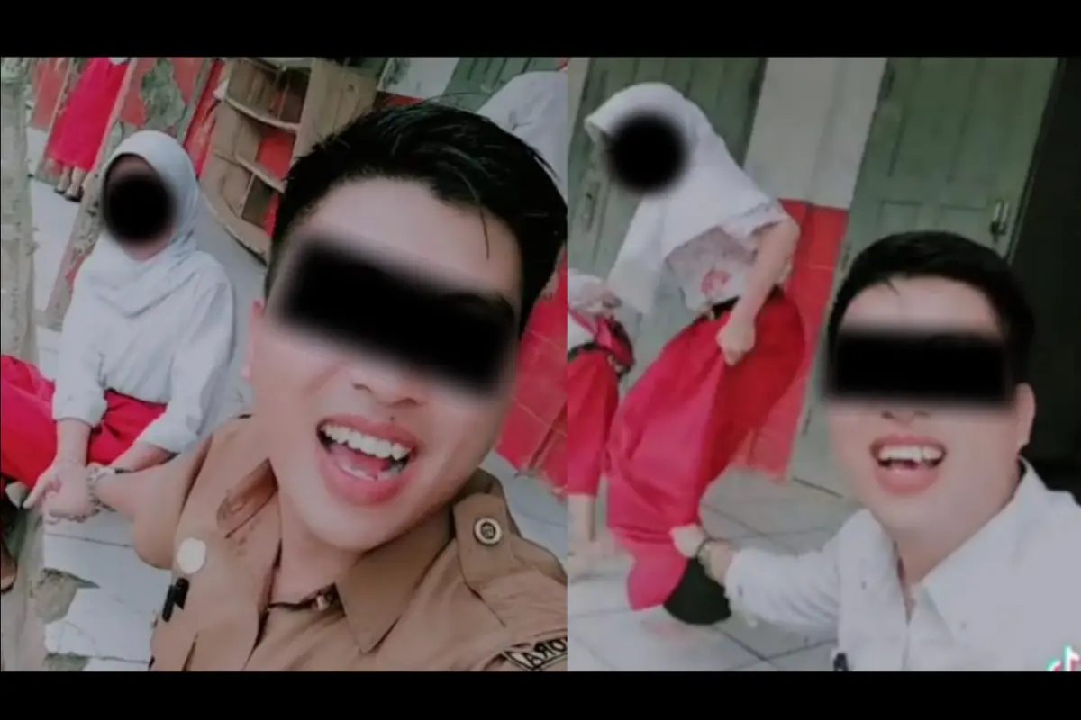 Viral Guru Pegang-Pegang Rok Murid SD