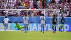 Gelandang Aston Villa,Bryan Mbeumo saat mencetak gol lewat titik penalti ke gawang Brentford FC dalam laga EPL Summer Series 2023 di Landover, Maryland,  Minggu, 30 Juli 2023. (AP Photo/Julio Cortez)