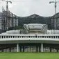 Lapangan upacara bendera di IKN memiliki kapasitas mampu menampung sekitar 8.000 orang. (Yasuyoshi CHIBA/AFP)