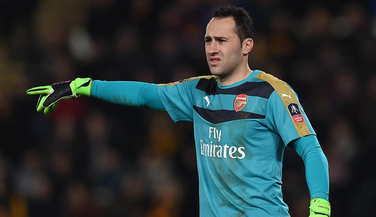 4. David Ospina, kiper Arsenal ini posisinya tergusur oleh kehadiran Petr Cech. Jika ingin mengamankan posisinya di timnas Kolombia untuk Piala Dunia 2018 mendatang, maka dirinya butuh kesempatan tampil lebih banyak bersama klub. (AFP/Paul Ellis)