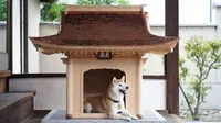 Miniatur kuil untuk rumah anjing (Sumber: YouTube/INUDONO)