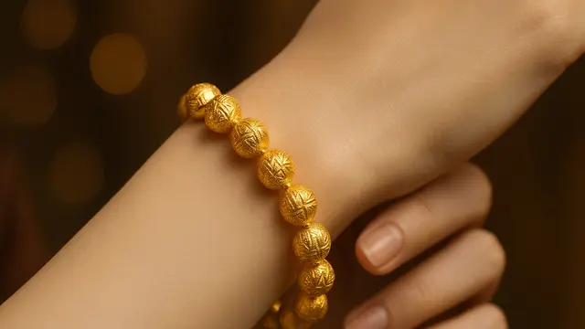 Gelang Emas 24 Karat 5 Gram Motif Bambu