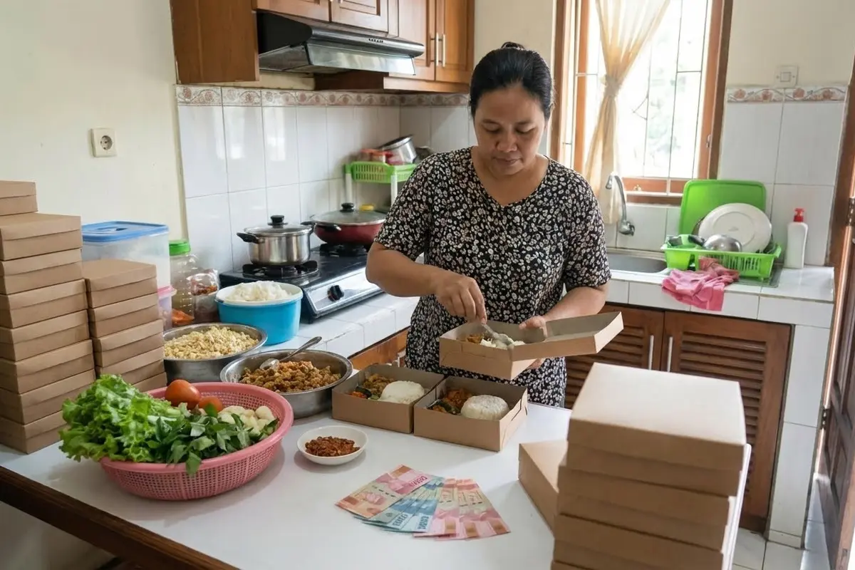 Cara Mulai Usaha Catering Nasi Kotak dari Rumah Modal Rp1 Juta/Gemini AI