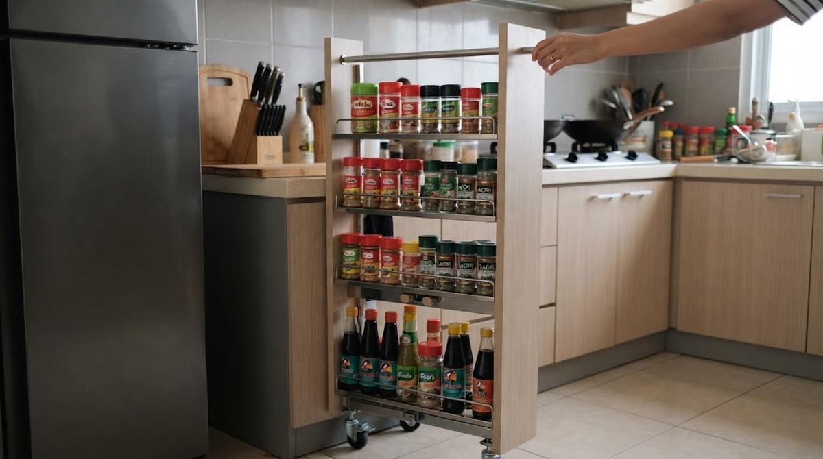 Cara Menyimpan Banyak Bumbu di Dapur Tanpa Rak Besar