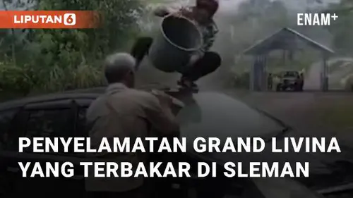 VIDEO: Detik-detik Penyelamatan Mobil Grand Livina yang Terbakar di Sleman