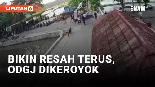 VIDEO: Detik-detik ODGJ Dikeroyok Warga