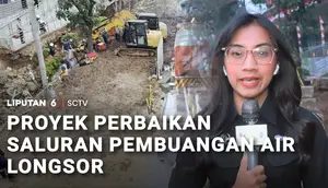Proyek Perbaikan Saluran Pembuangan Air Longsor