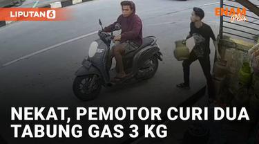 Aksi dua pria curi tabung gas 3 kg di warung mengundang perhatian