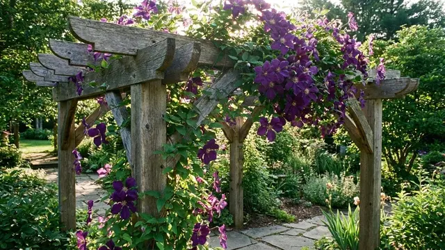 Ilustrasi Clematis untuk Pergola/Gemini AI