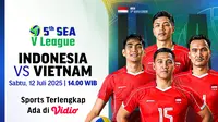 Simak link siaran langsung SEA V League 2025: Indonesia vs Vietnam di Vidio. Jangan ketinggalan nonton Indonesia vs Vietnam dalam ajang SEA V League 2025 dan dukung Timnas voli putra Indonesia hanya di layanan OTT Vidio. (sum. doc. vidio.com)