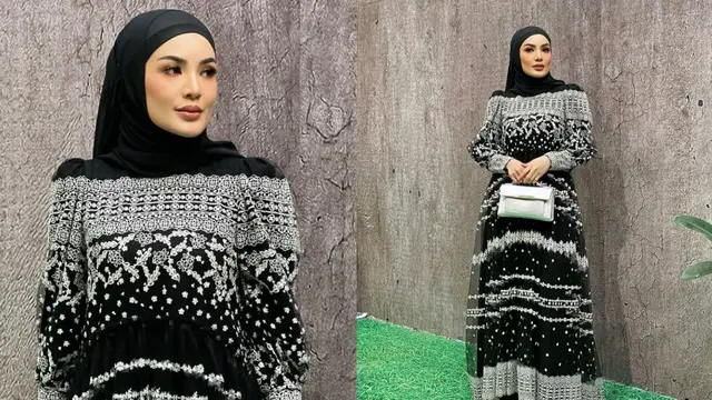 Nindy Ayunda tampil berhijab sepulang dari umrah. (Dok: Instagram https://www.instagram.com/p/C15U1CKhnAD/?igsh=aHU4aTNnM2lpeHE5)