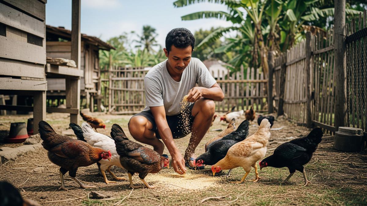 10 Pakan Ayam Kampung Umur 2 Bulan agar Cepat Gemuk, Lengkap dengan Cara Pemberiannya