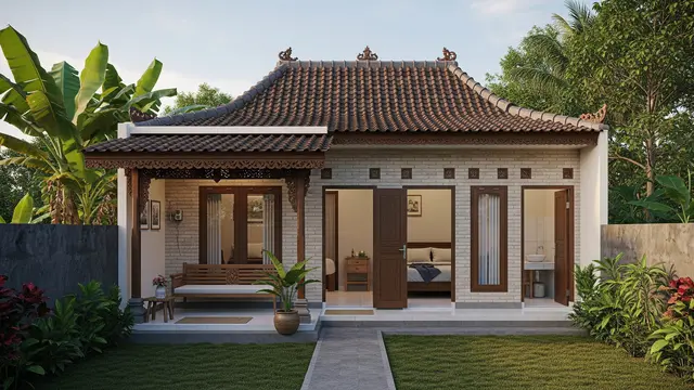 Model Rumah 3 Petak di Desa/Gemini AI