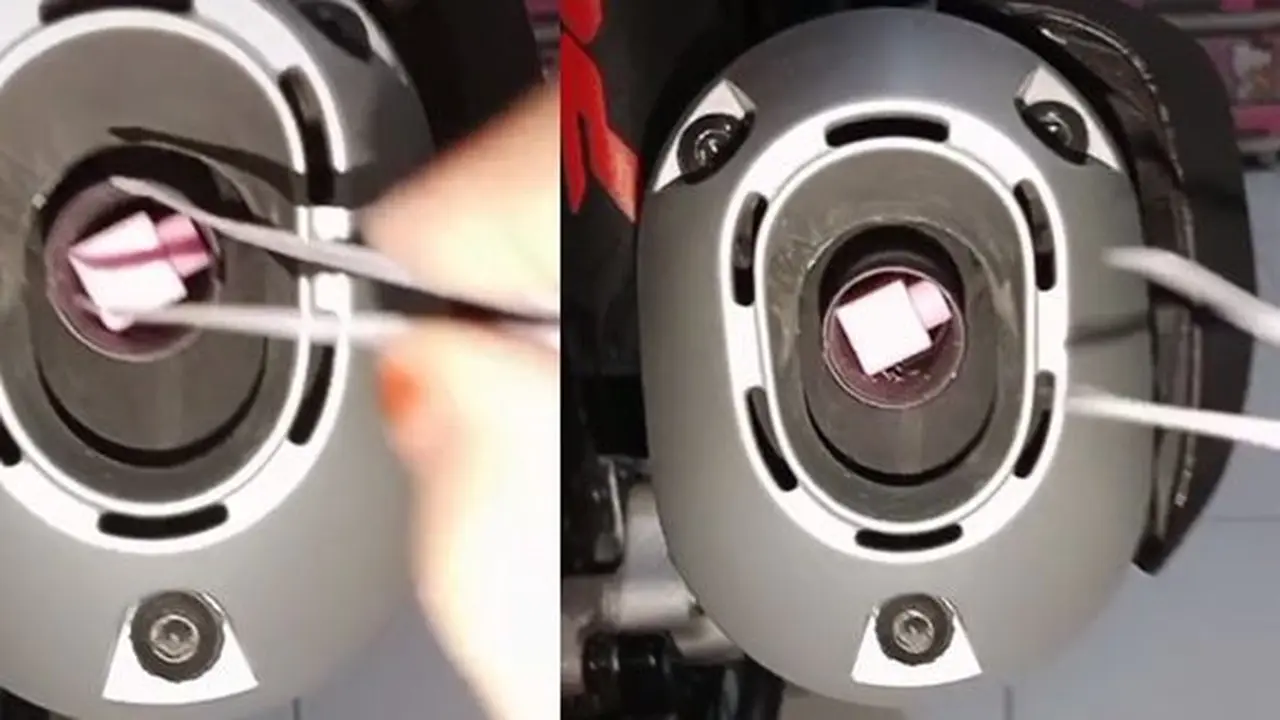 Lego masuk knalpot motor