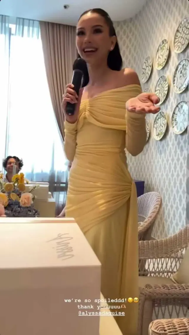 Elegan dengan dress kuning, 8 potret Alyssa Daguise di acara bridal brunch ini cantiknya paripurna
