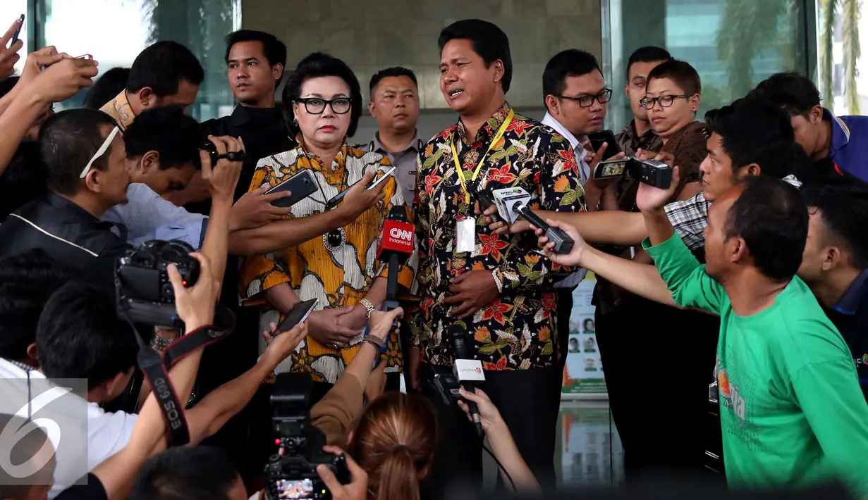 Komnas HAM meminta bantuan KPK untuk melakukan pengusutan dugaan disclaimer atau penyelewengan anggaran Komnas HAM terkait laporan BPK beberapa waktu lalu, Jakarta, Rabu (2/11). (Liputan6.com/Johan Tallo)