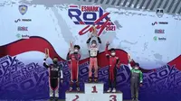 Qarrar Firhand Ali berhasil menjadi juara pada putaran dua Kejurnas Gokart Eshark Rok Cup (istimewa)