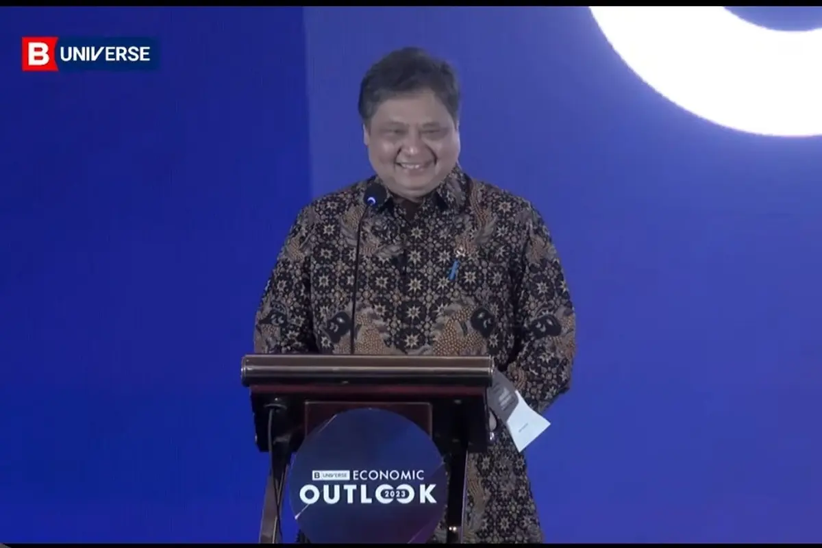 Menko Airlangga dalam Economic Outlook 2023, Selasa (14/2/2023)