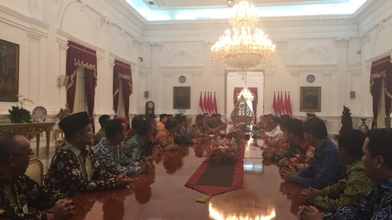 Dipimpin Mahfud MD, Pengurus KAHMI Temui Jokowi