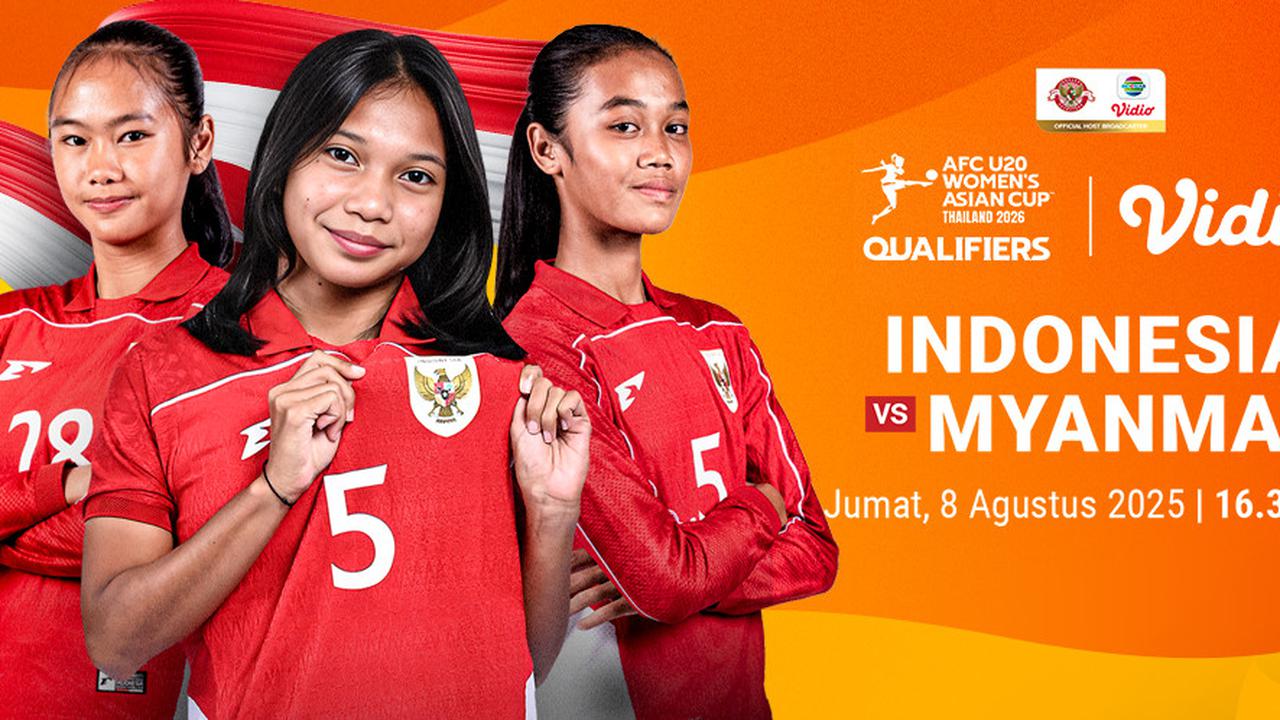 Link Live Streaming Kualifikasi Piala Asia Wanita U-20 2026 - Indonesia vs Myanmar di Vidio