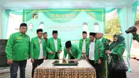 Plt Ketua Umum Partai Persatuan Pembangunan (PPP) Muhamad Mardiono meresmikan Kantor DPC PPP Kabupaten Gresik, di Kecamatan Kebomas, Gresik, Jawa Timur. (Ist)