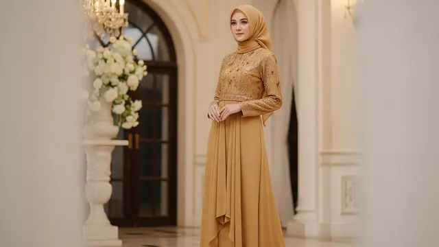 Model Gamis Bahan Crinkle Lembut