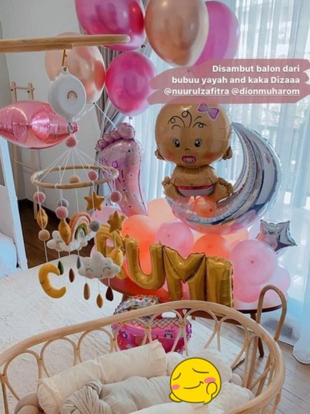 Potret Kamar Bayi Dian Pelangi yang Penuh Balon dan Serba Pink