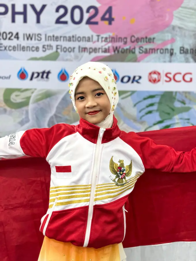 Mikaila Kaia Fathima tampil dalam gelaran Thailand Open Figure Skating Trophy 2024 (Istimewa)