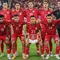 Para pemain&nbsp;Timnas&nbsp;Indonesia berpose untuk foto bersama sebelum pertandingan babak keempat Grup B Kualifikasi Piala Dunia 2026 zona Asia antara Irak dan Indonesia di Stadion Alinma Bank, King Abdullah Sports City, Jeddah, Arab Saudi, Minggu (12-10-2025) dini hari WIB. (Foto AP/Ali Issa)
