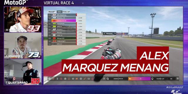 VIDEO: Alex Marquez Kembali Kalahkan Marc Marquez di MotoGP Virtual Race