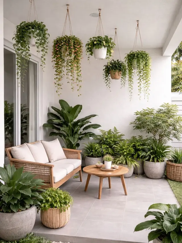 Inspirasi Teras Rumah Asri dengan Taman Mini