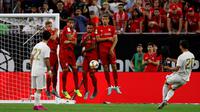Real Madrid menelan kekalahan 1-3 dari Bayern Munchen pada turnamen pramusim, International Champions Cup 2019, di NRG Stadium, Houston, Minggu (21/7/2019) pagi WIB. (AFP/AARON M. SPRECHER)