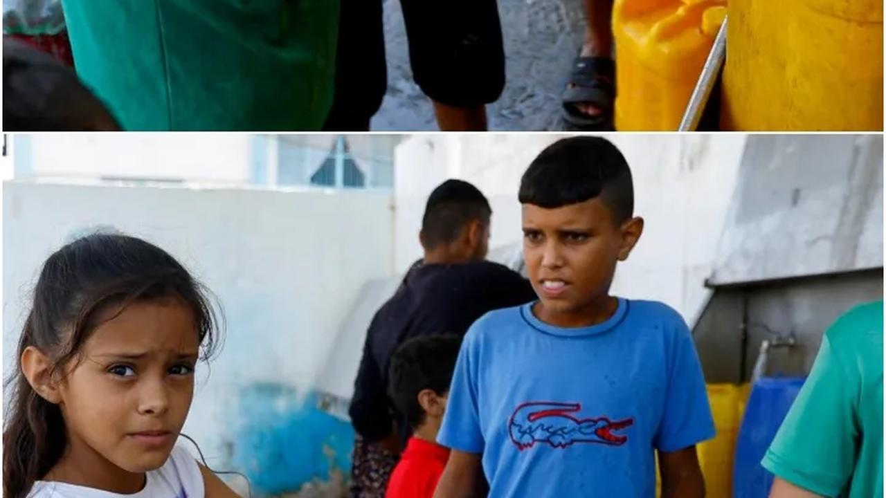 FOTO: Potret Warga Palestina di Gaza Mulai Kesulitan Air Bersih Usai Pasokan Diputus Israel