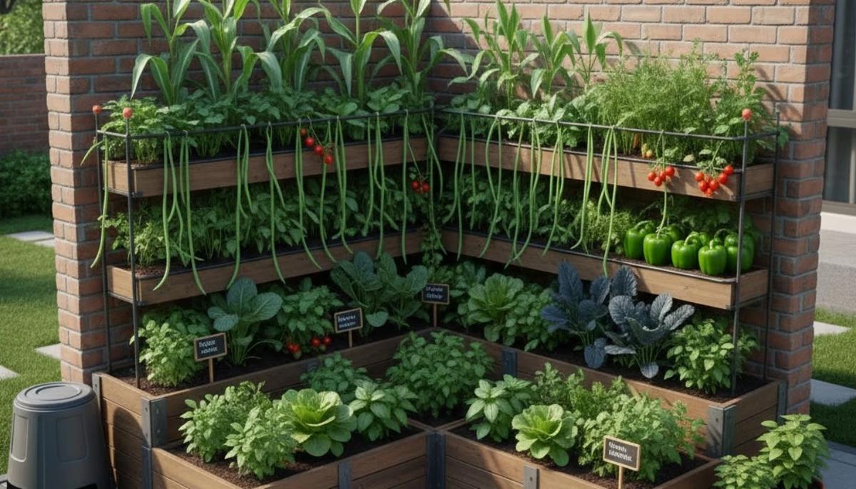Ilustrasi Kebun Sayur Polikultur