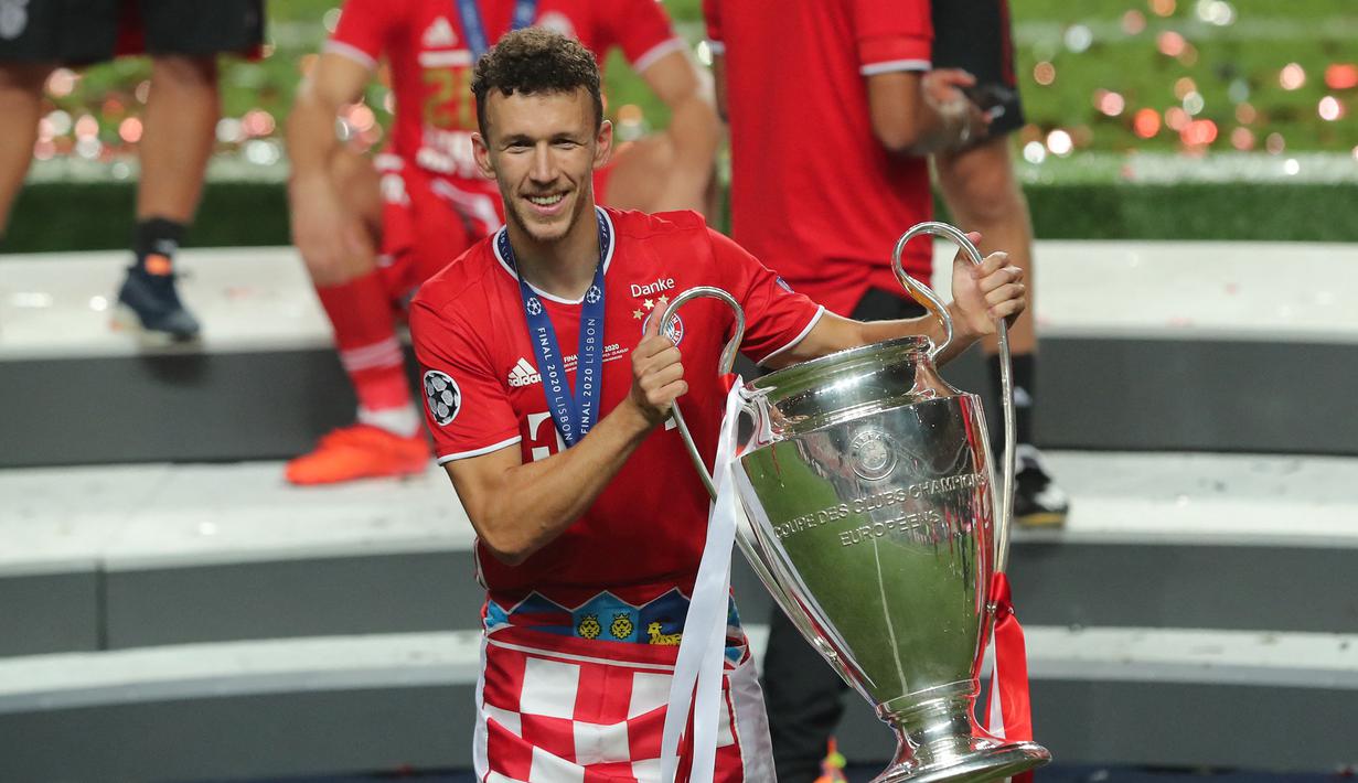 Ivan Perisic. Bersama Bayern Munchen berhasil mengalahkan Paris Saint-Germain 1-0 dalam partai final Liga Champions 2019/2020 di Luz Stadium, Lisbon, 23 Agustus 2020. (AFP/Miguel A. Lopes/Pool)