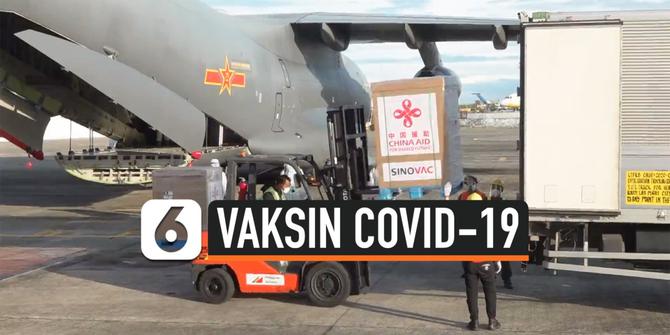 VIDEO: Vaksin Covid-19 Sumbangan China Tiba di Filipina