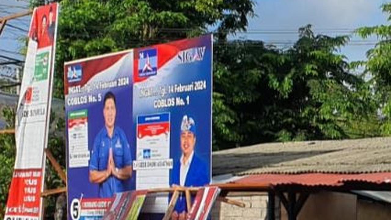 Baliho Ganjar-Mahfud dan Caleg PDIP Dirusak di Jembrana Bali