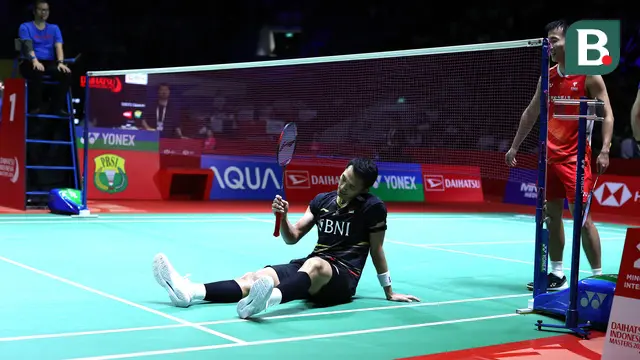 Foto: Jonatan Christie Gagal Pertahankan Gelar, Langsung Keok di Babak Pertama Indonesia Masters 2024