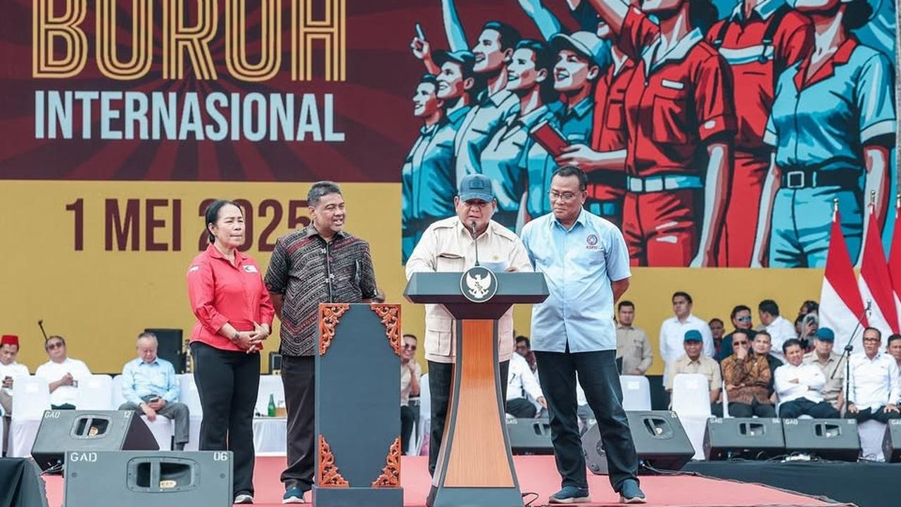 VIDEO: Gemuruh Buruh saat Prabowo Tegas UU Perampasan Aset Sikat Koruptor "Enak Saja Nyolong"