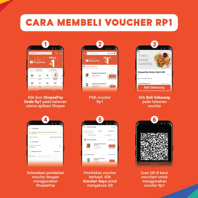 Cara membeli voucher Rp 1